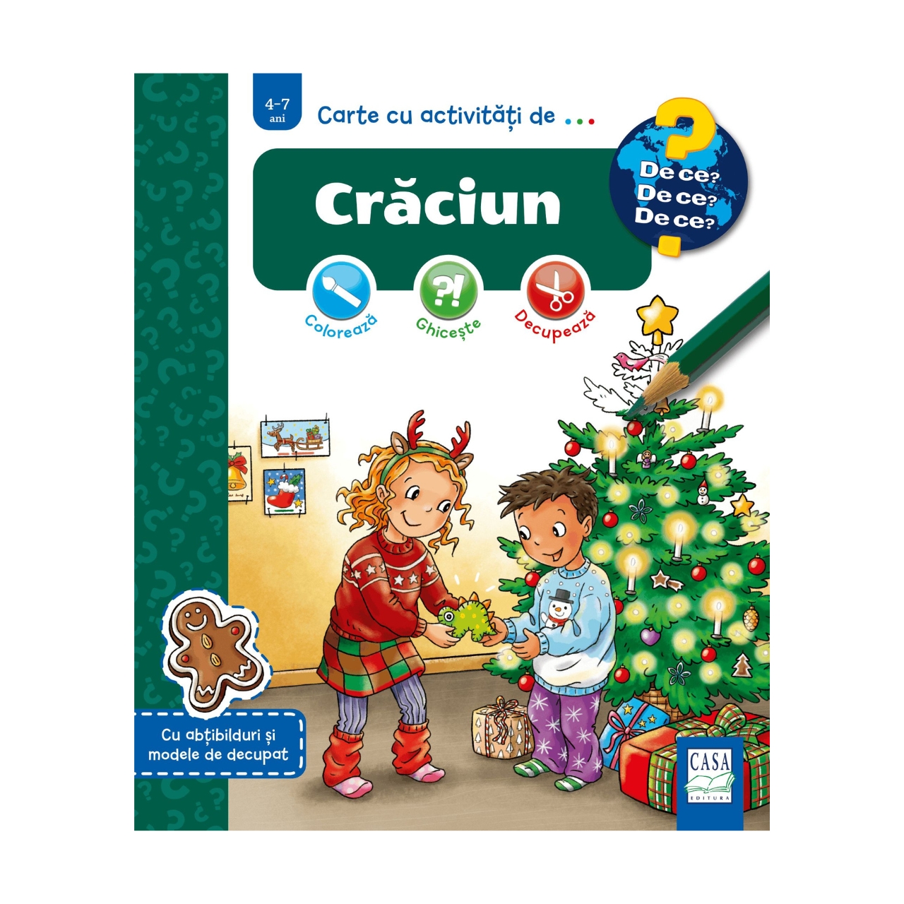 Carte cu activități de... Crăciun (4-7 ani)